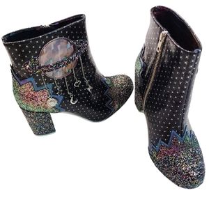 Irregular choice intergalactic boots in black Size 10